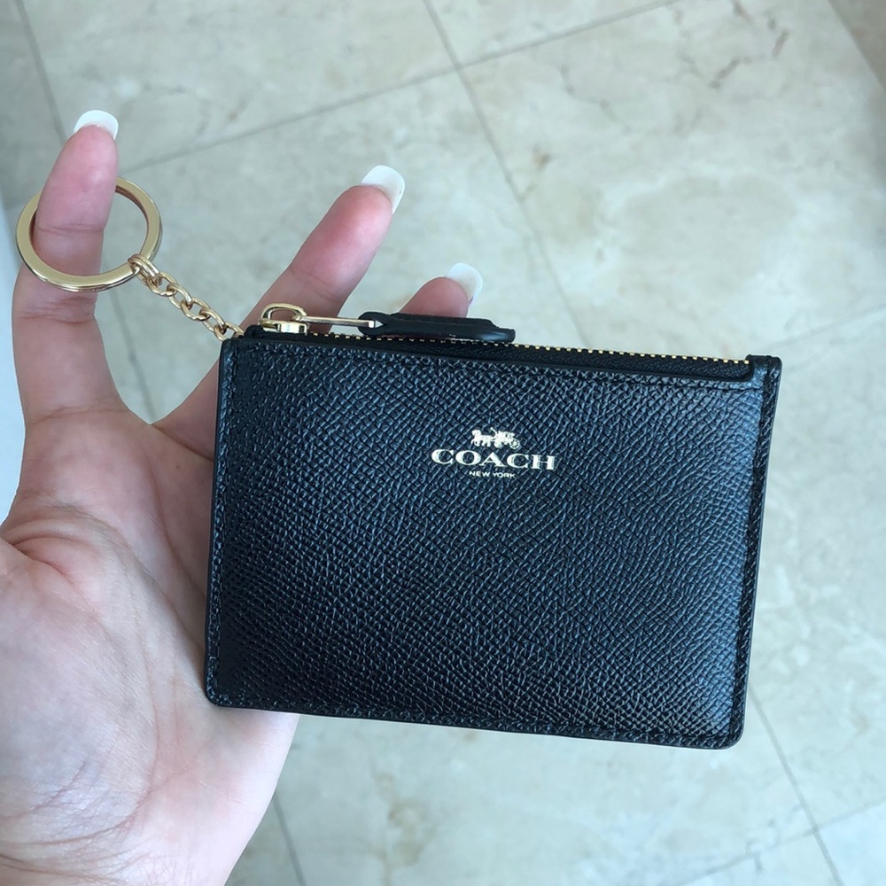 NEW coach coin pouch with key ring